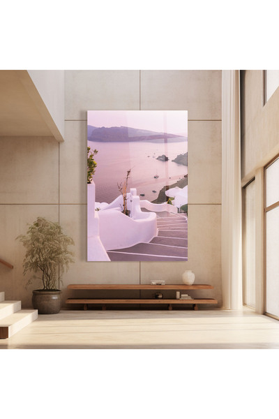 Arthub Glass Painting, Bedroom and Living Room, Summer, Greek Strairs