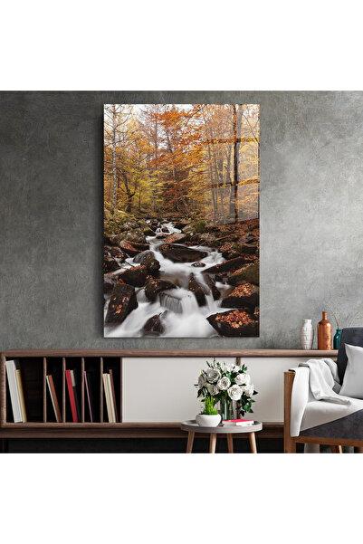 Arthub Glass Painting, Bedroom and Living Room, Forests, River Forest View