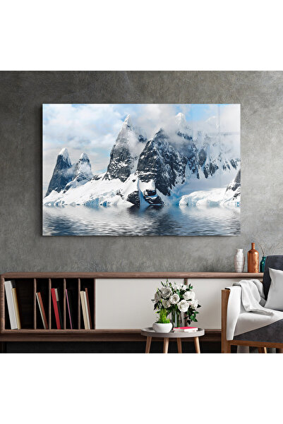 Arthub Glass Painting, Bedroom and Living Room, Mountains, Glacial Mountains