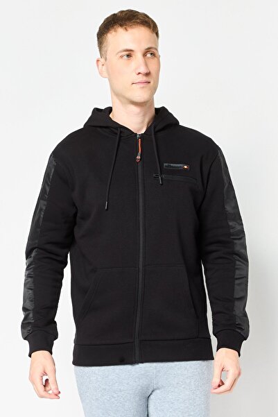 Ellesse Men Sportswear Fit Long Sleeve Outdoor Hoodie, Black