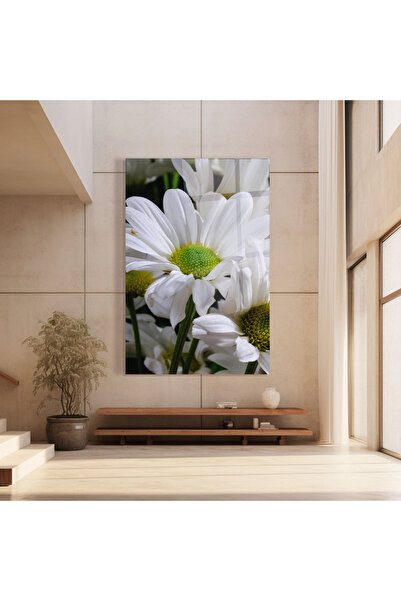 Arthub Glass Painting, Bedroom and Living Room, Daisies, Green Middle Daisy View