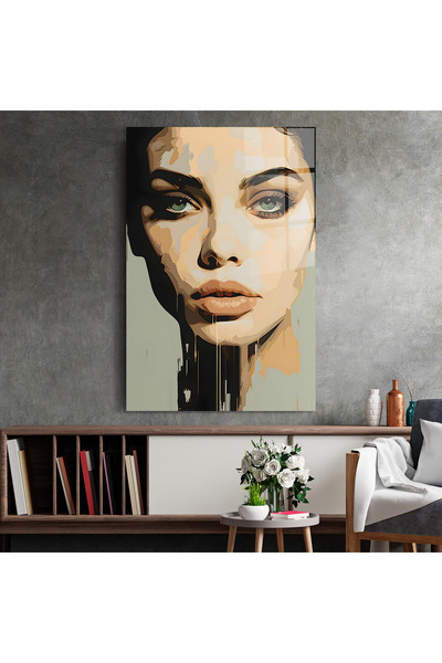Arthub Glass Painting, Bedroom and Living Room, Portrait, Apologetic Face