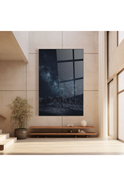 Arthub Glass Painting, Bedroom and Living Room, Sunset, Galactic Sky