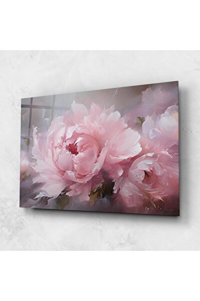 Arthub Glass Painting, Bedroom and Living Room, Peonies, Dreamy Painting Peony