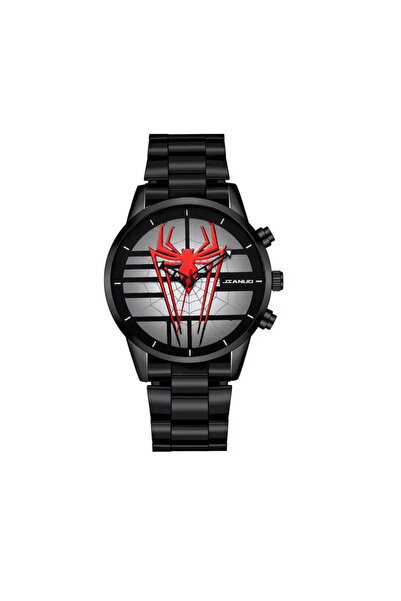SPIDERMAN Spiderman Watch, Men's, Business Link Strap, Metal, Black