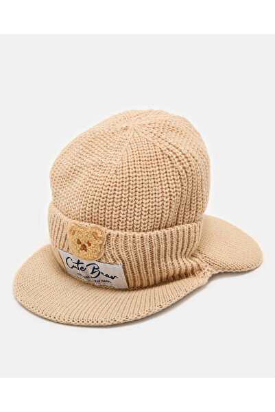 REDTAG قبعة بنية محبوكة للأولاد