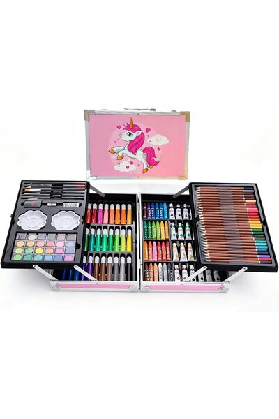 SKY TOUCH SKY-TOUCH 145-Piece Children's Art Painting Set - Pink Unicorn