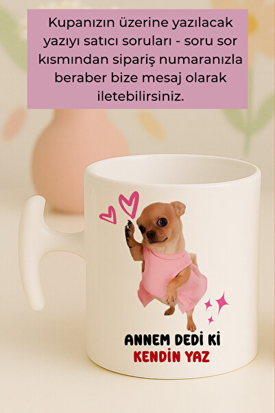 Witchy Co Annem Dedi ki, KENDİN YAZ, ÖZELLEŞTİR, Komik Köpek Kupa Bardak, Hed...