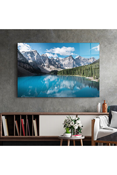 Arthub Glass Painting, Bedroom and Living Room, Lakes, Beautiful Lake Canada