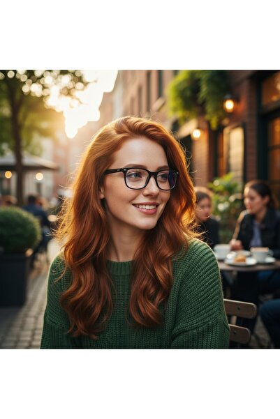 SAZAK AKSESUAR Unisex Black Frame Uv400 Filtered Blue Light Protection Transp...