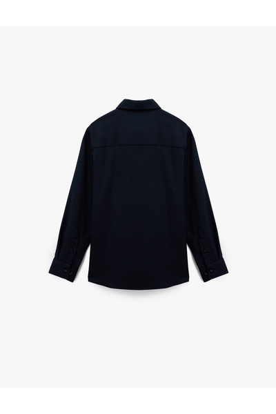 Koton Regular Fit Viscose Blend Classic Collar Long Sleeve Shirt