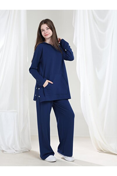 Giyinse Lilya Girl's Tunic Set Navy Blue