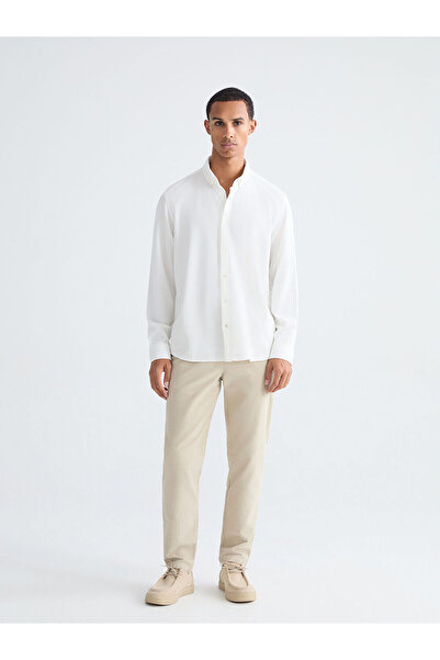 LC Waikiki Beige Standard Fit Velvet Men's Trousers