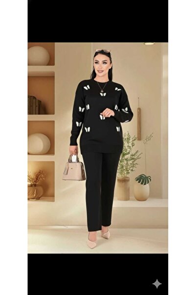 Cemre Life New Deux Butterfly Patterned Knitwear Set