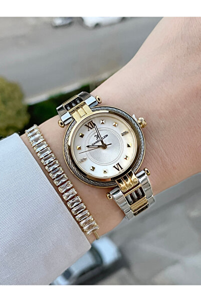 Daniel Klein Gold Gümüş Kadın Kol Saati Ve Hediye Bileklik