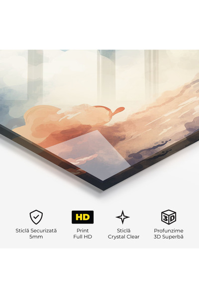 Arthub Glass Painting, Bedroom and Living Room, Clouds, Clouds Painting