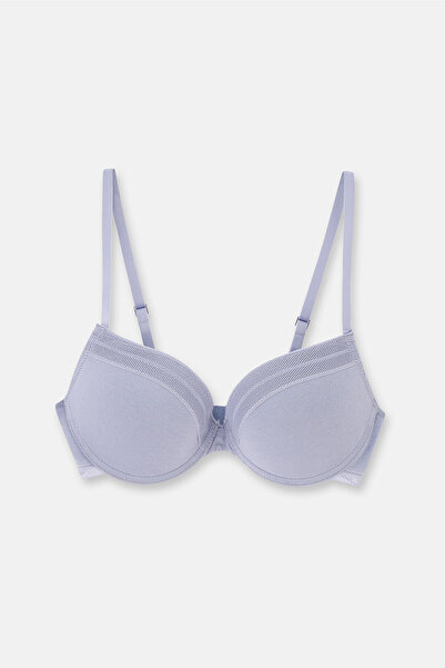 Dagi Сутиен с дантелени детайли в ледено синьо