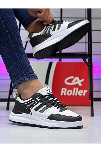 homiro Pantofi sport Anorak Fuspetli pentru bărbați - alb negru