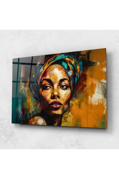 Arthub Tablou Sticla,Dormitor si Living, Femei Abstracte, Enigmatic Expression