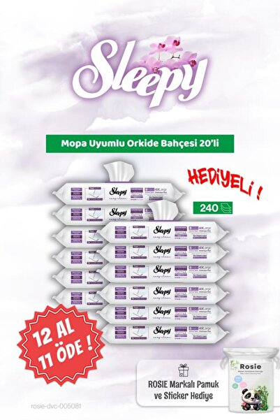 Sleepy Mopa Compatible Buy 12 Pay for 11 Orchid Garden 20-Pack and Rosie Baby Cotton