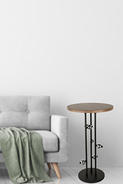 Begüsa Juvina Krom Toplu Sehpa Siyah Ceviz Ahşap