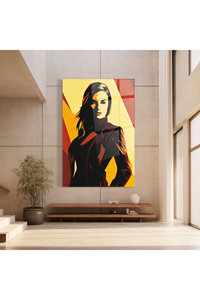 Arthub Glass Painting, Bedroom and Living Room, Pop, Pop Graphical Woman