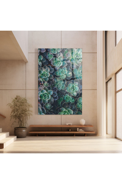 Arthub Tablou Sticla,Dormitor si Living, Frunze, Green Lilac Tree