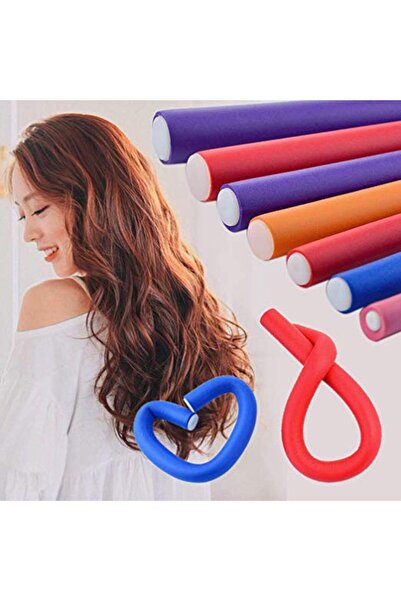 zola Set of 42 flexible curlers, 7 different sizes, heatless curling, storage bag, multi-colored