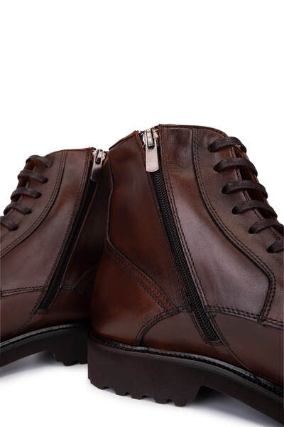 Tamer Tanca Men's Genuine Leather Brown Casual Boots