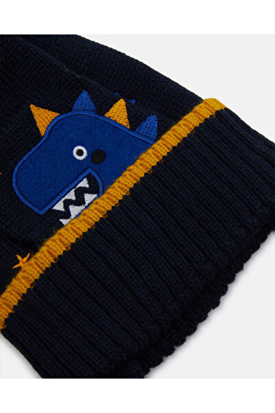 REDTAG Boys Navy Dino Knitted Cap