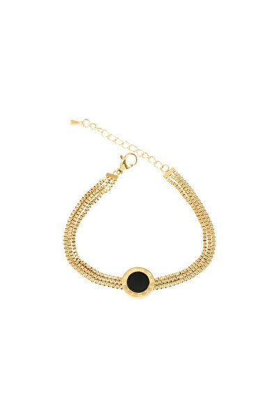 RAFINI Gold Bracelet with Roman Numerals - 18K Gold Plated, Stainless Steel