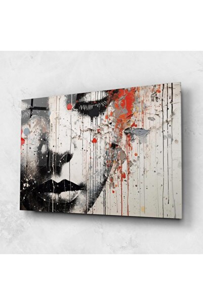 Arthub Tablou Sticla,Dormitor si Living, Femei Abstracte, Ink Street Graffiti