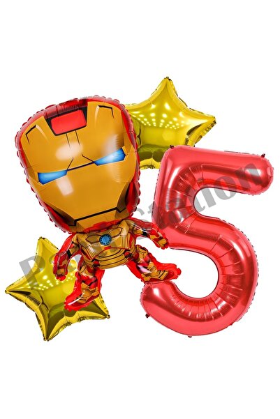 Parti Station Avengers Iron Man Concept 5 Year Old Balloon Set Iron Man Concept Birthday Balloon Set