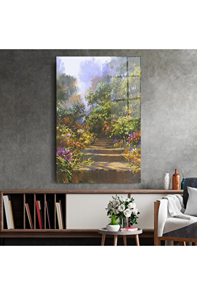 Arthub Glass Painting, Bedroom and Living Room, Spring, Spring Staircase Painting