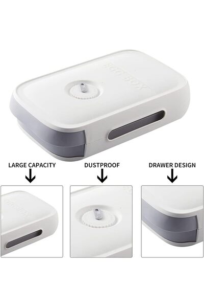 UBX Egg storage container, plastic, capacity 18-20 eggs, 29x22x7.5 cm, white