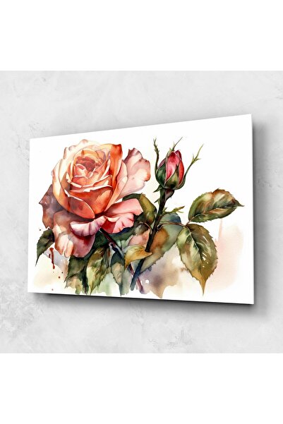 Arthub Tablou Sticla,Dormitor si Living, Trandafiri, Big Rose Painted