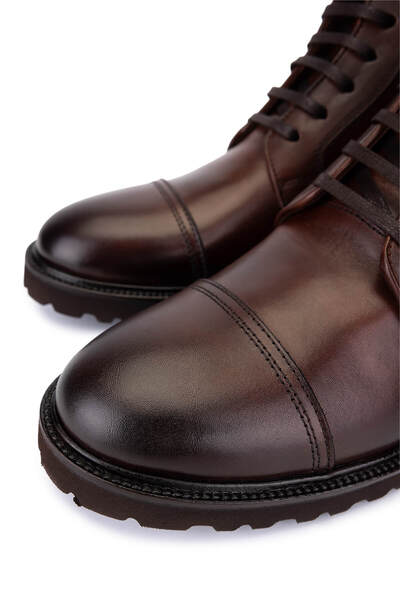 Tamer Tanca Men's Genuine Leather Brown Casual Boots
