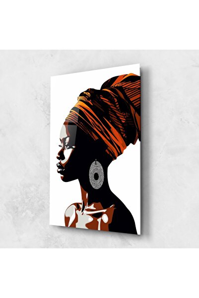 Arthub Tablou Sticla,Dormitor si Living, Femei Africane, Black Pretty Woman