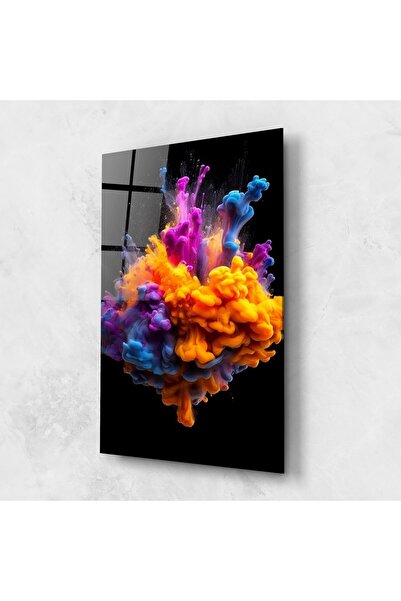 Arthub Tablou Sticla,Dormitor si Living, Culori Vibrante, Colorful Cloud Liquid