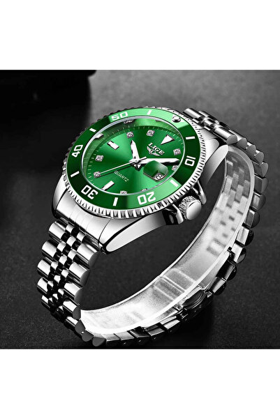 Lige Men's Watch LG89151 Quartz, Luxury Stainless Steel, Waterproof 3ATM, Luminous, Calendar