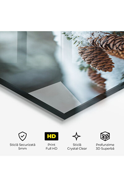 Arthub Glass Painting, Bedroom and Living Room, Winter, Pretty Snow Cones