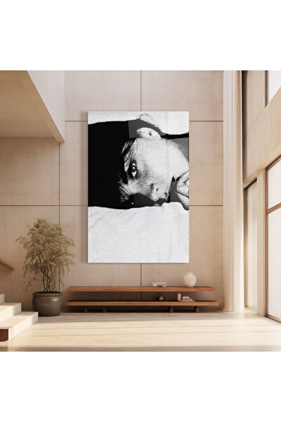 Arthub Glass Painting, Bedroom and Living Room, Black and White, Eye Contact