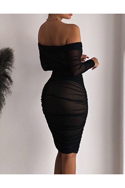 Elia Swimwear Isabel Black Tulle Evening Dress