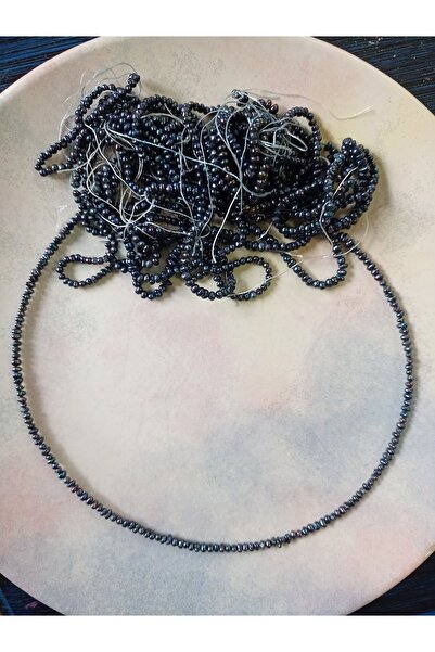 Mudita Tasarım Orijinal gerçek doğal siyah tatlı su kum inci kolye