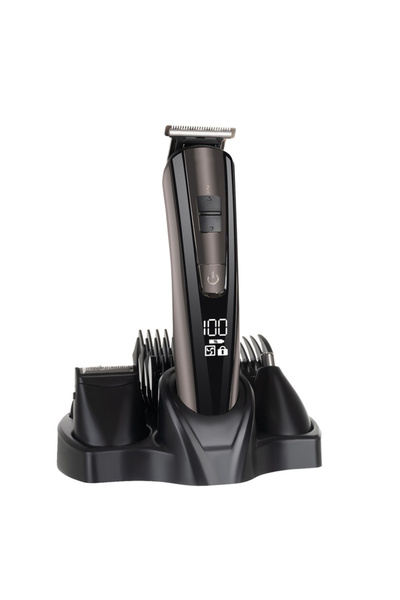 zola Set aparat de ras și tuns, cu baterii, 5 în 1, suport, negru