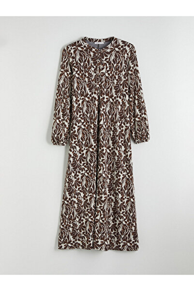 LC Waikiki New Season Crew Neck Patterned A-Line Dress