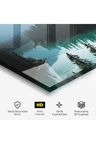 Arthub Glass Painting, Bedroom and Living Room, Mountains, Crystal Lake