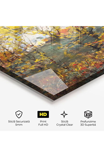 Arthub Glass Painting, Bedroom and Living Room, Forests, Autumn Painting Tree