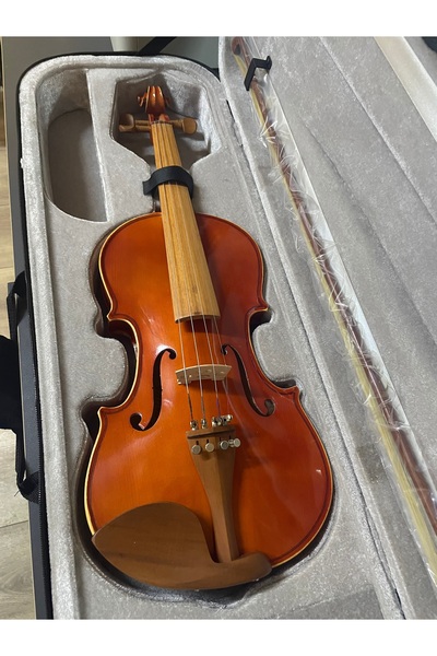 SALVADOR Profesyonel 4/4 Kare Kutu Gül Klavye Parlak Cila Keman