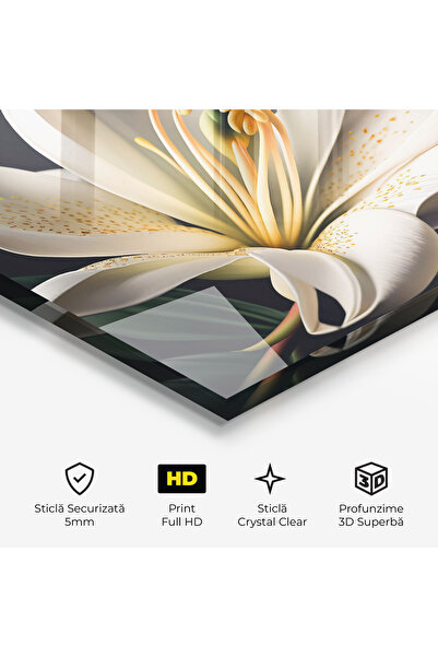 Arthub Glass Painting, Bedroom and Living Room, Lilies, Big Lily View